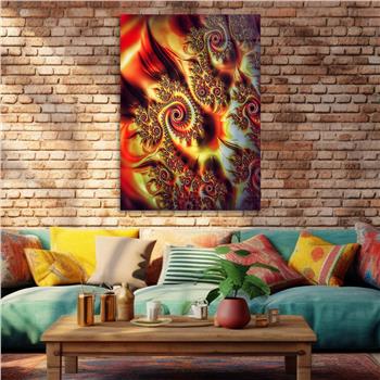 Dikey Sanat Temalı Cam Tablo 475