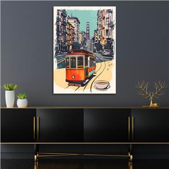 Dikey Sanat Temalı Cam Tablo 471