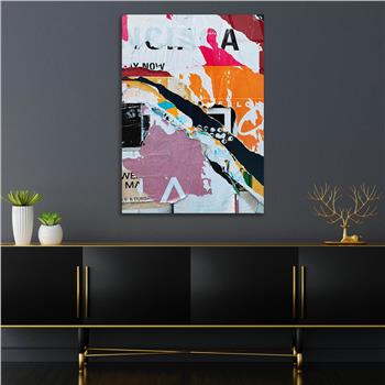 Dikey Sanat Temalı Cam Tablo 491