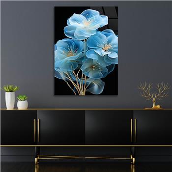 Dikey Sanat Temalı Cam Tablo 583