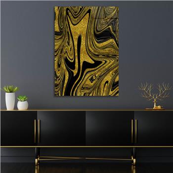 Dikey Sanat Temalı Cam Tablo 418