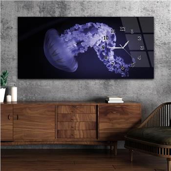 Yatay Saatli Yandan Sanat ve Doğa Temalı Cam Tablo 219