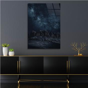 Dikey Doğa Temalı Cam Tablo 253