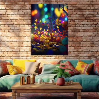 Dikey Sanat Temalı Cam Tablo 367