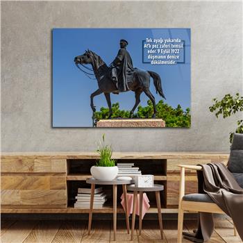 Yatay VatanTemalı Cam Tablo 135