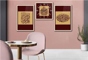 Ensemble de Tableaux et d’horloge 2 pièce sur le thème religieux