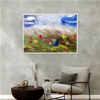 Aluminium Omlijste Natuur Thema Geharde Glasschilderij 044