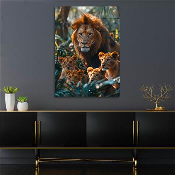 Dikey Doğa Temalı Cam Tablo 369