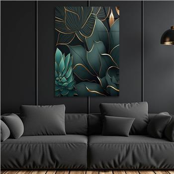 Dikey Sanat Temalı Cam Tablo 577