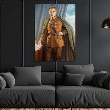 Dikey VatanTemalı Cam Tablo 244