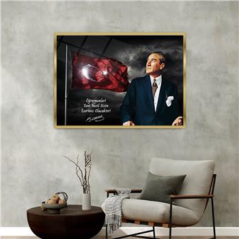 Aluminum-Framed National-Themed Tempered Glass Wall Art 088