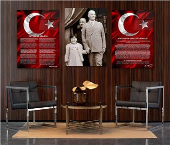  3lü Set VatanTemalı Cam Tablo 31