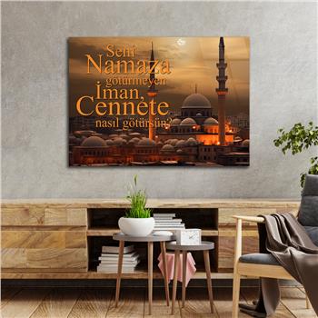 Yatay Dini Temalı Cam Tablo 219