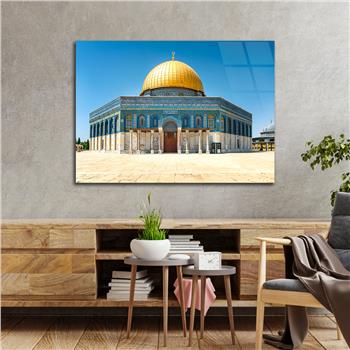 Yatay Dini Temalı Cam Tablo 160