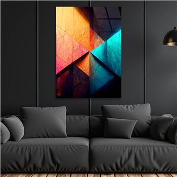 Dikey Sanat Temalı Cam Tablo 544