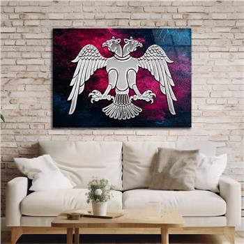 Yatay Vatan Temalı Cam Tablo 165