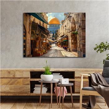 Yatay Dini Temalı Cam Tablo 175