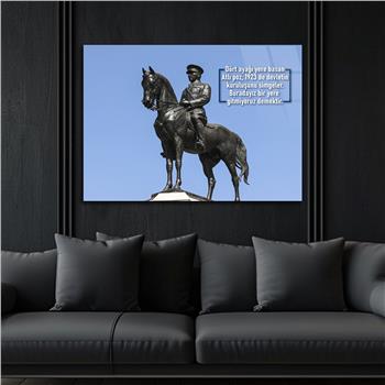 Yatay VatanTemalı Cam Tablo 133