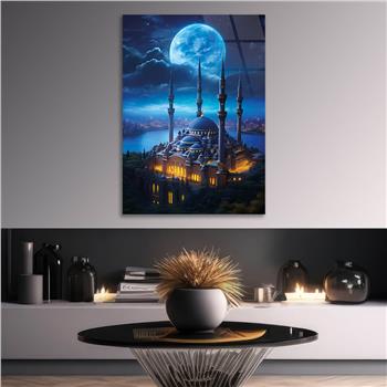 Dikey Dini Temalı Cam Tablo 243