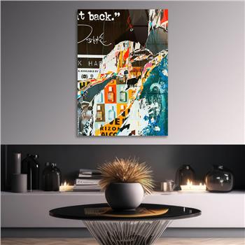 Dikey Sanat Temalı Cam Tablo 490