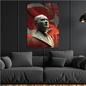 MUSTAFA KEMAL ATATÜRK GÖRSELLİ CAM TABLO