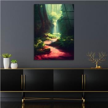 Dikey Doğa Temalı Cam Tablo 267