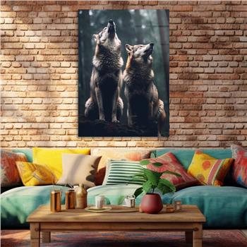 Dikey Doğa Temalı Cam Tablo 432