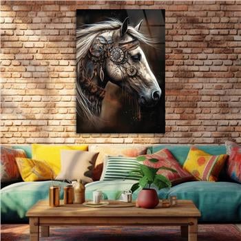 Dikey Sanat Temalı Cam Tablo 378