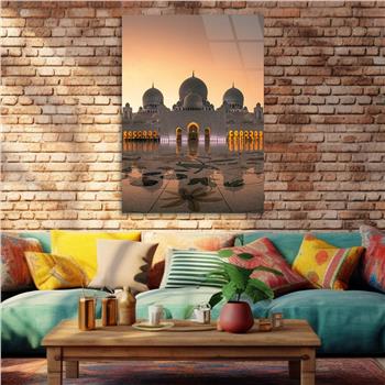 ŞEYH ZAYED CAMİİ GÖRSELLİ CAM TABLO