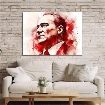 Yatay VatanTemalı Cam Tablo 114