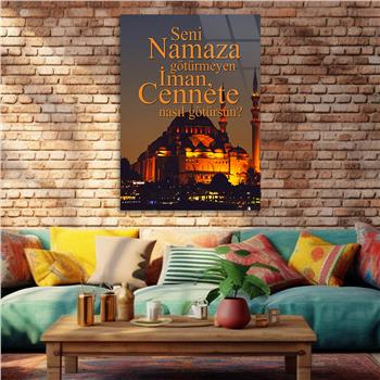 Dikey Dini Temalı Cam Tablo 298