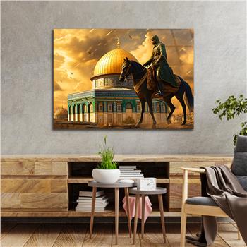 Yatay Dini Temalı Cam Tablo 202