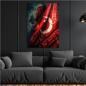 Dikey VatanTemalı Cam Tablo 158