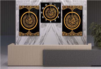 Ensemble de Tableaux et d’horloge 2 pièce sur le thème religieux