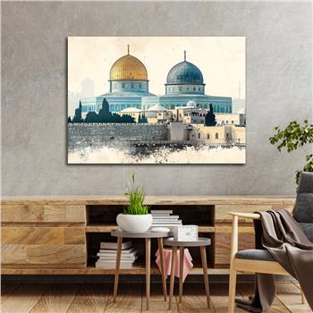 Yatay Dini Temalı Cam Tablo 188