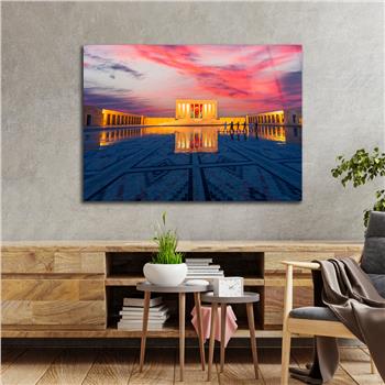 Yatay VatanTemalı Cam Tablo 119