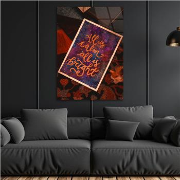 Dikey Sanat Temalı Cam Tablo 522