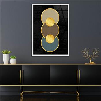 Dikey Sanat Temalı Cam Tablo 343