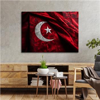 Yatay VatanTemalı Cam Tablo 128