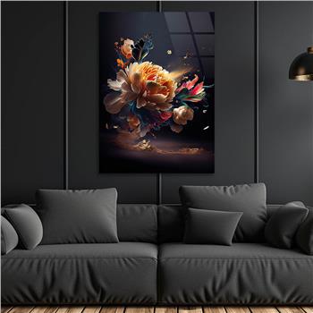 Dikey Sanat Temalı Cam Tablo 326