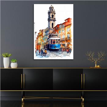 Dikey Sanat Temalı Cam Tablo 487