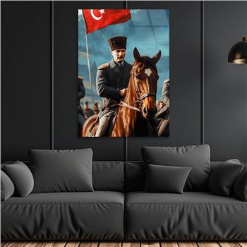 Dikey VatanTemalı Cam Tablo 247