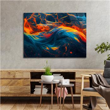 Horizontal Art-Themed Tempered Glass Wall Art 373