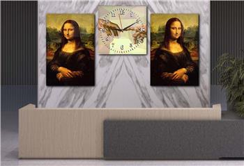 Kunst Thematisches 2-teiliges bedrucktes Glas und Uhrenset