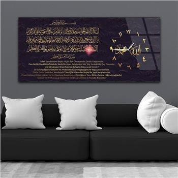 Horizontaal, Aan De Zijkant Voorzien Van Een Klok, Religieus Thema Gehard Glasschilderij 021