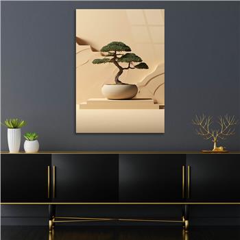 Dikey Doğa Temalı Cam Tablo 396