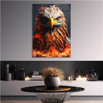 Dikey Doğa Temalı Cam Tablo 233