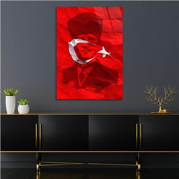 Dikey VatanTemalı Cam Tablo 161