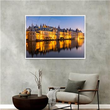 Aluminium Omlijste Natuur Thema Geharde Glasschilderij 065