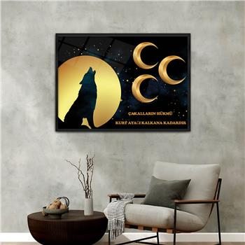 Aluminum-Framed National-Themed Tempered Glass Wall Art 031